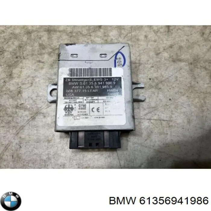 61356941986 BMW módulo de direção (centralina eletrônica de imobilizador)