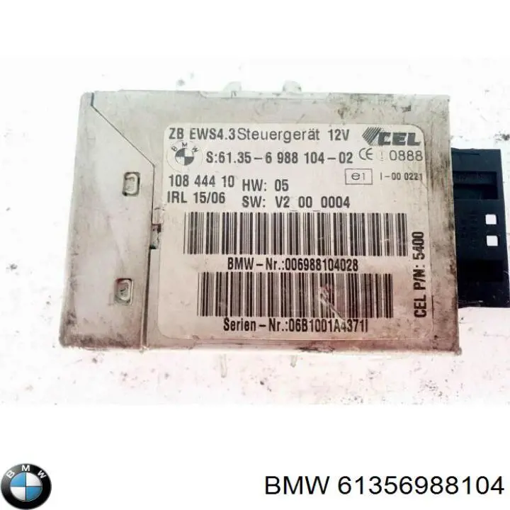 61356988104 BMW módulo de direção (centralina eletrônica de imobilizador)