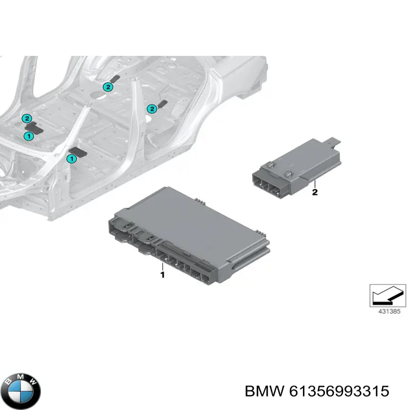 Модуль управления (ЭБУ) переднего сидения BMW 61356993315 цена, от 269.53 USD