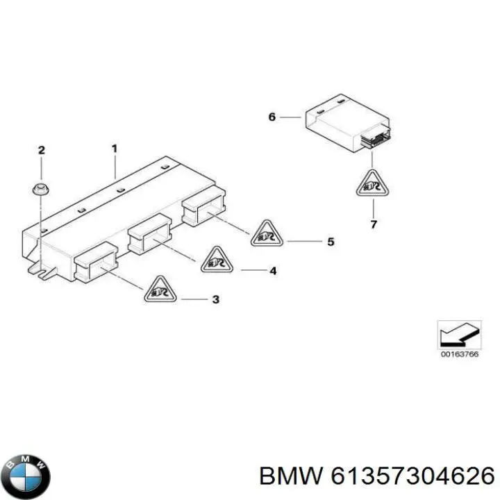Módulo de direção (Centralina eletrônica) de abertura de tampa de porta-malas (de 3ª/5ª porta traseira) para BMW X5 (E70)