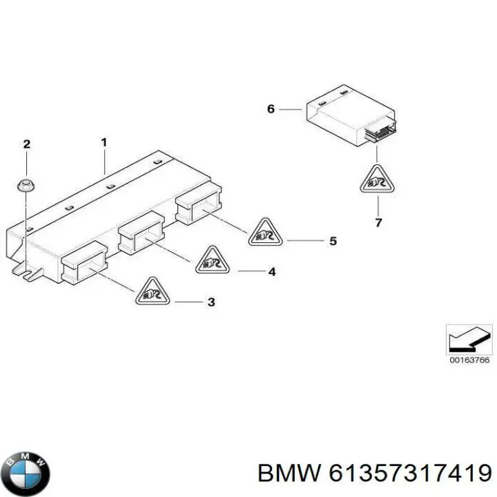 Купить 7317419 BMW Модуль управления (ЭБУ) открытия крышки багажника (двери 3/5-й задней)