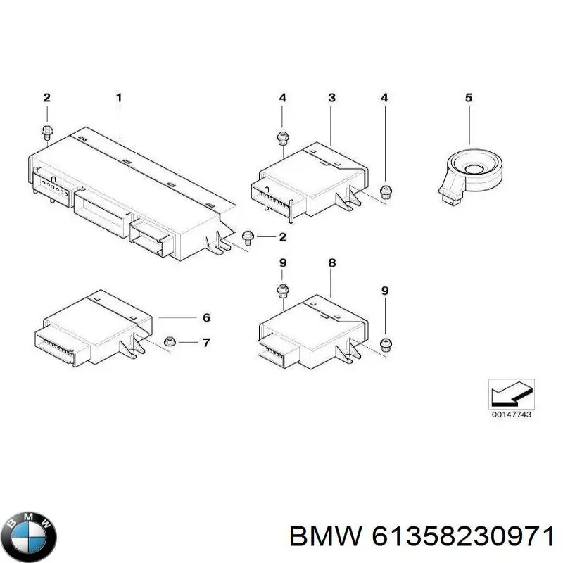 Купить 61358230971 BMW 