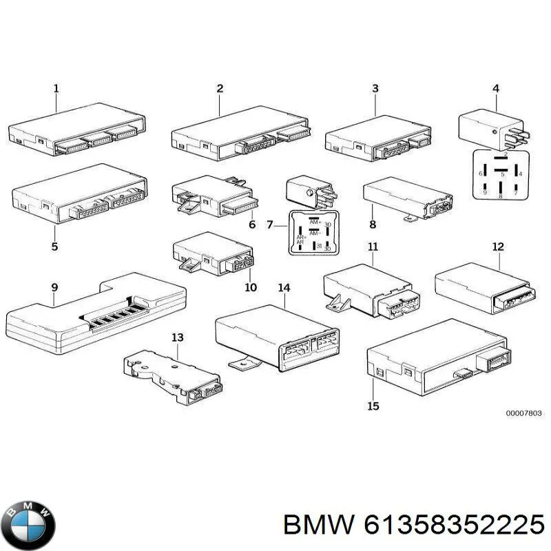 Módulo de direção (Centralina eletrônica) de controlo de integridade de lâmpadas para BMW 7 (E38)