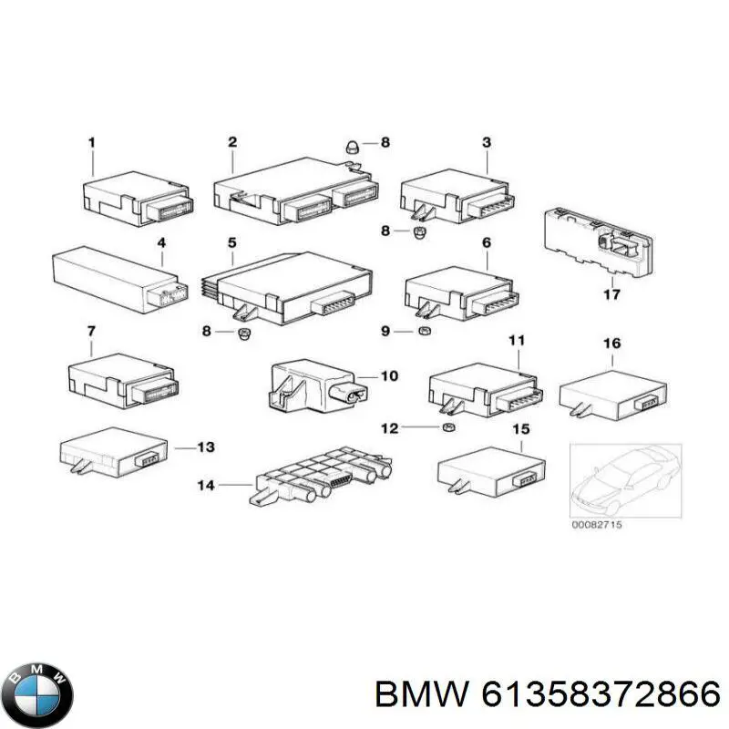 Модуль управления (ЭБУ) адаптивным освещением правой фары на BMW 5 (E39) купить.