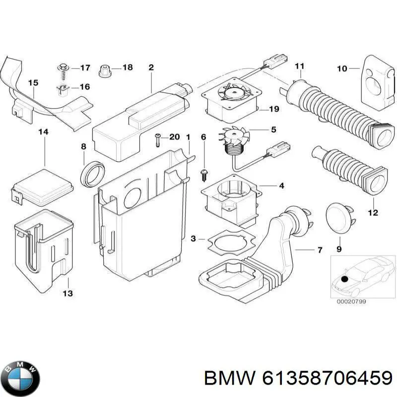  BMW 61358706459 цена, от 141.50 USD