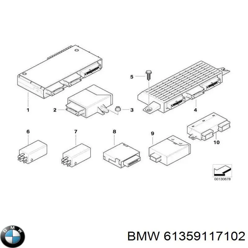 Блок управления центральным замком BMW 61359117102