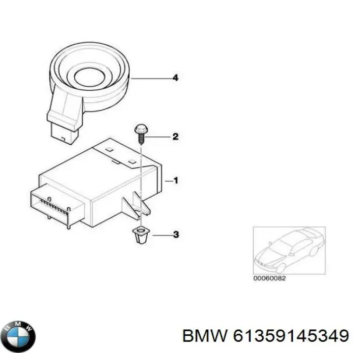 Модуль управления (ЭБУ) иммобилайзером 61359145349 BMW