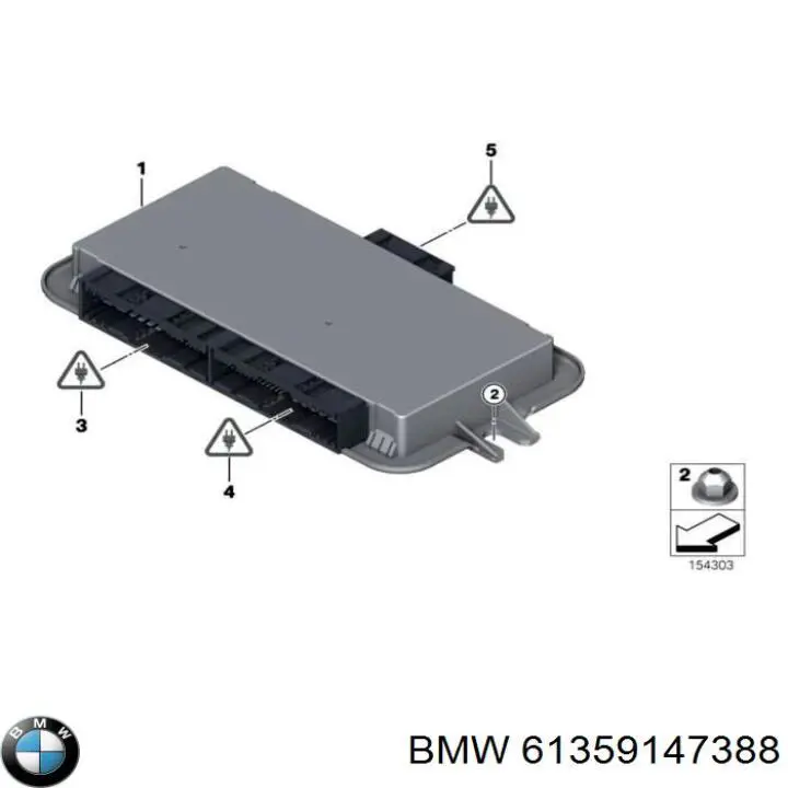 61359147388 BMW módulo de direção (centralina eletrônica das luzes)
