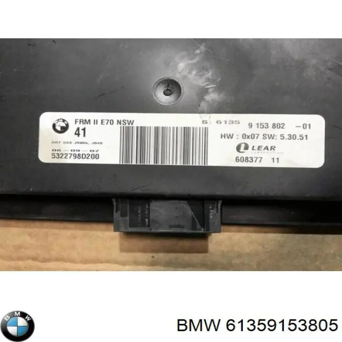 61359153805 BMW módulo de direção (centralina eletrônica das luzes)