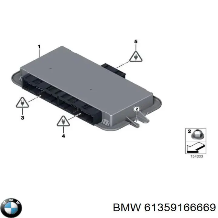 61359166669 BMW módulo de direção (centralina eletrônica das luzes)
