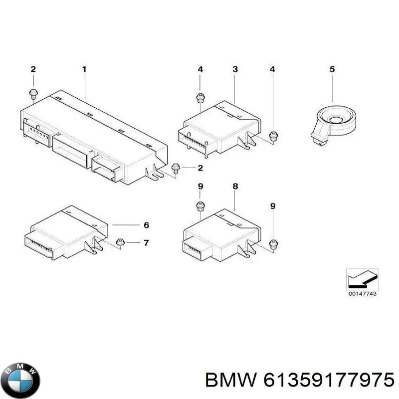  BMW 61359177975 цена, от 12.67 USD