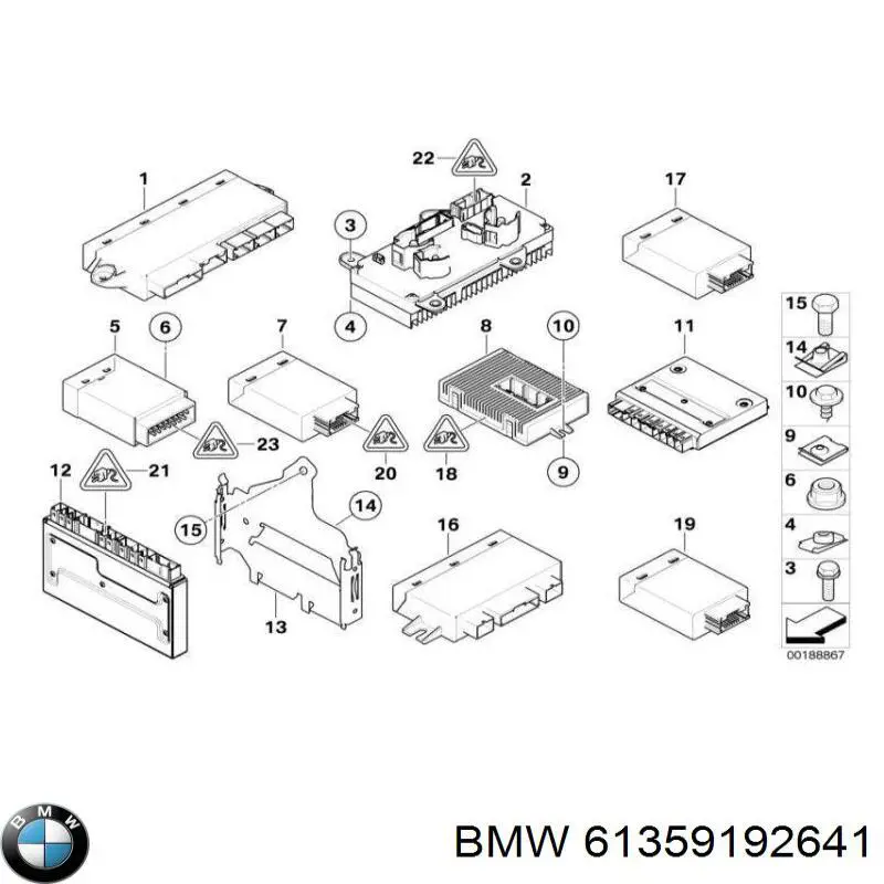 61359153272 BMW Модуль управления (ЭБУ) контролем исправности ламп