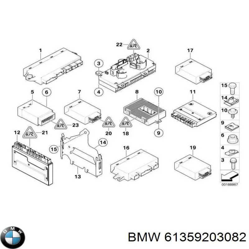61359203082 BMW модуль управления (эбу контролем исправности ламп)