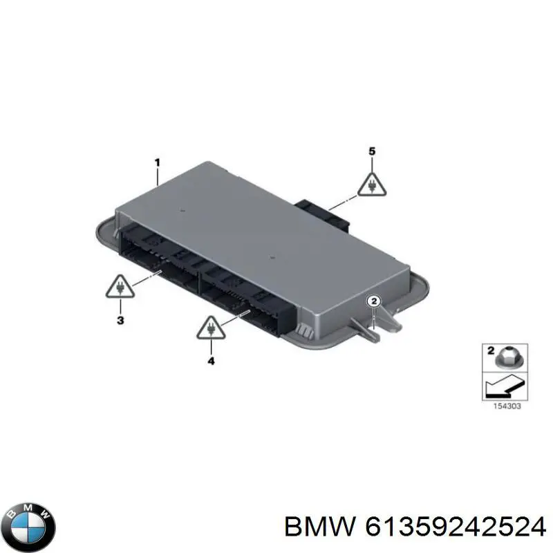 61359242524 BMW módulo de direção (centralina eletrônica das luzes)