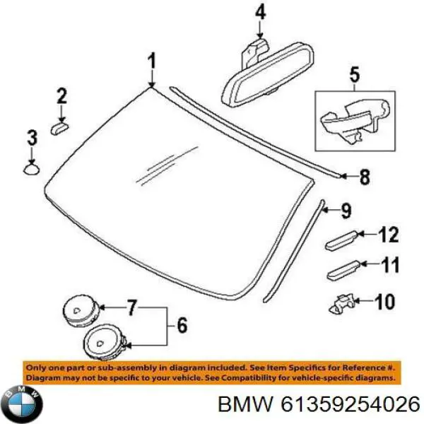 Датчик дощу 61359254026 BMW