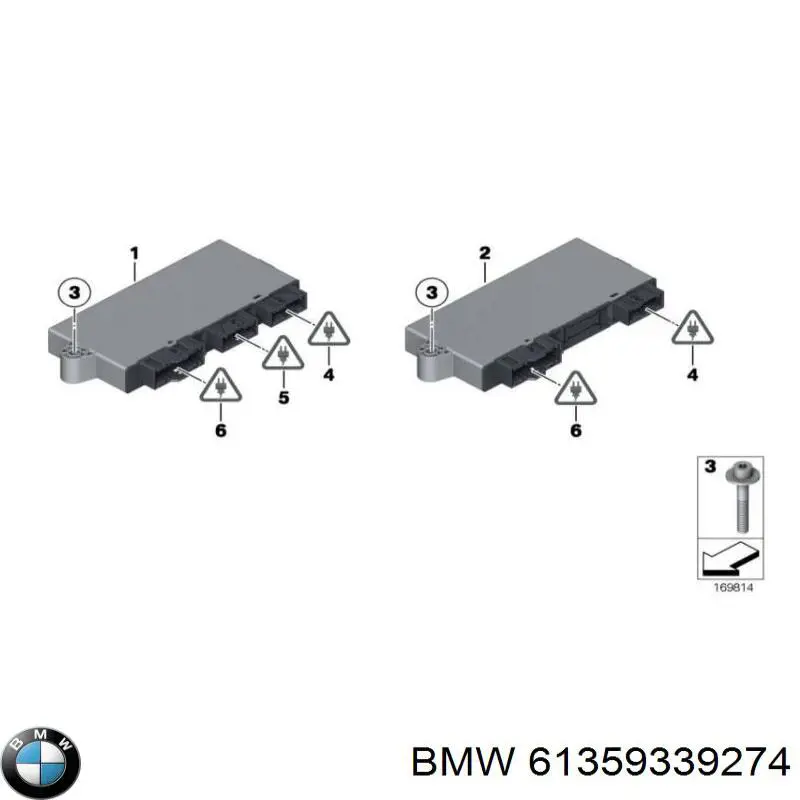 61359339274 BMW unidade de controlo do fecho central