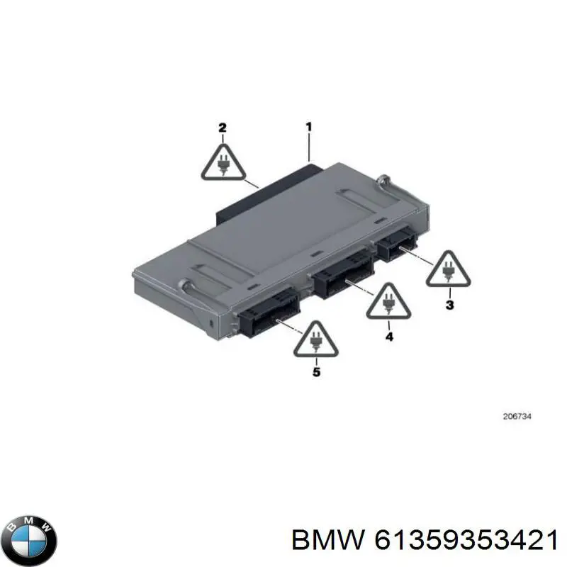 61359353421 BMW unidade de controlo do fecho central