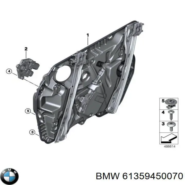 61359479072 BMW Мотор стеклоподъемника двери передней правой