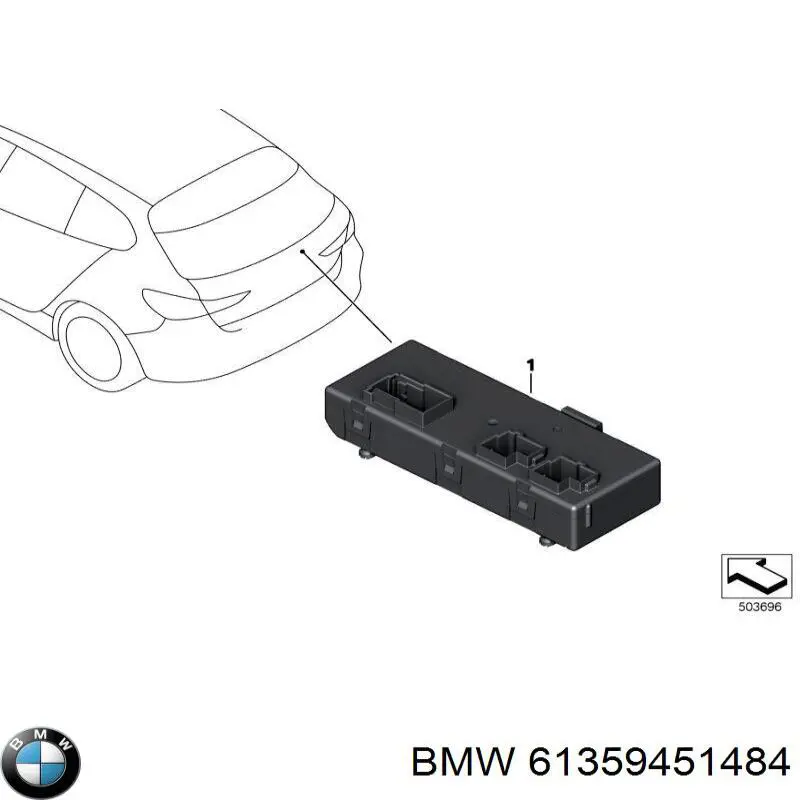 Модуль управления (ЭБУ) открытия крышки багажника (двери 3/5-й задней) BMW 61359451484 цена, от 19.05 USD