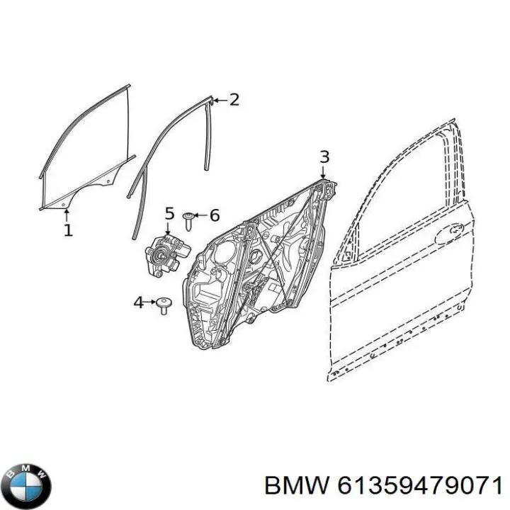 Мотор стеклоподъемника водительской двери BMW 61359463851 цена, от 50.68 USD