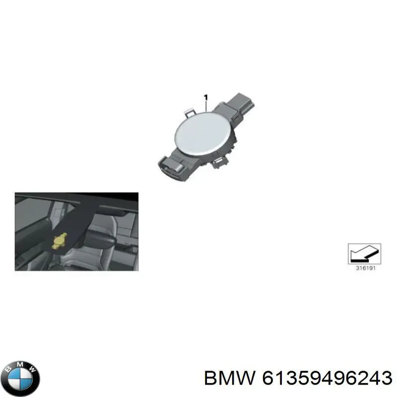 Автомобильный датчик дождя BMW 61359861559