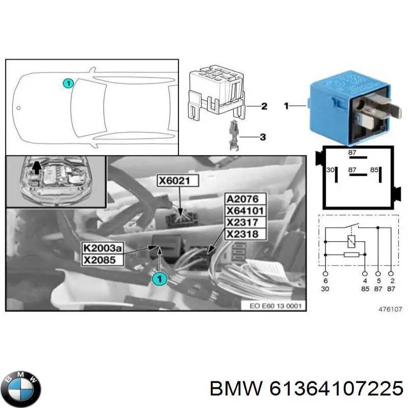 Купить 75614612 HB Autoelektrik Реле многофункциональное