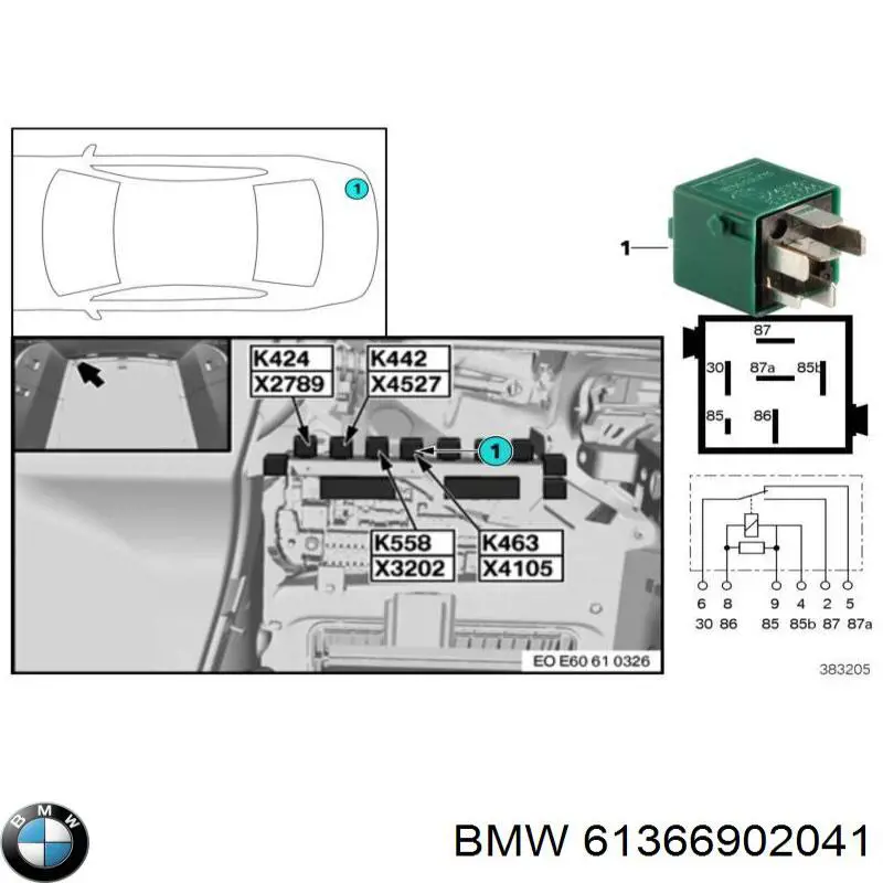 Купить 61367924276 BMW 