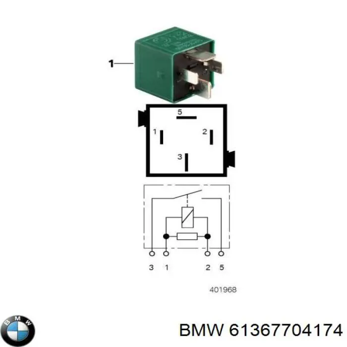 Реле указателей поворотов 61367704174 BMW