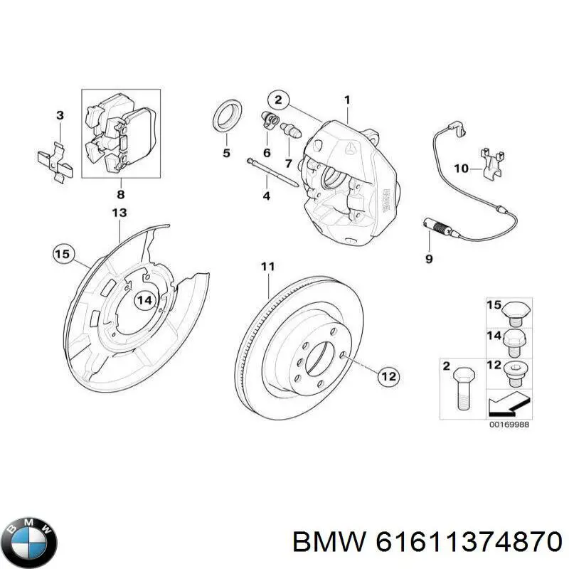 Кронштейн генератора 61611374870 BMW
