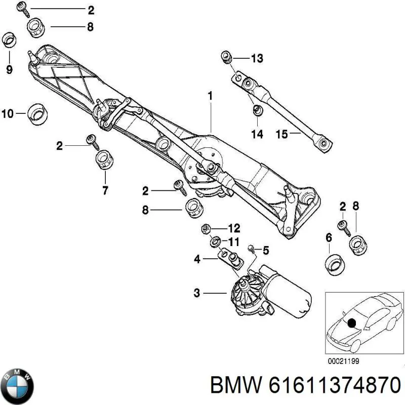 Кронштейн генератора натяжной BMW 61611374870 цена, от 10.88 USD