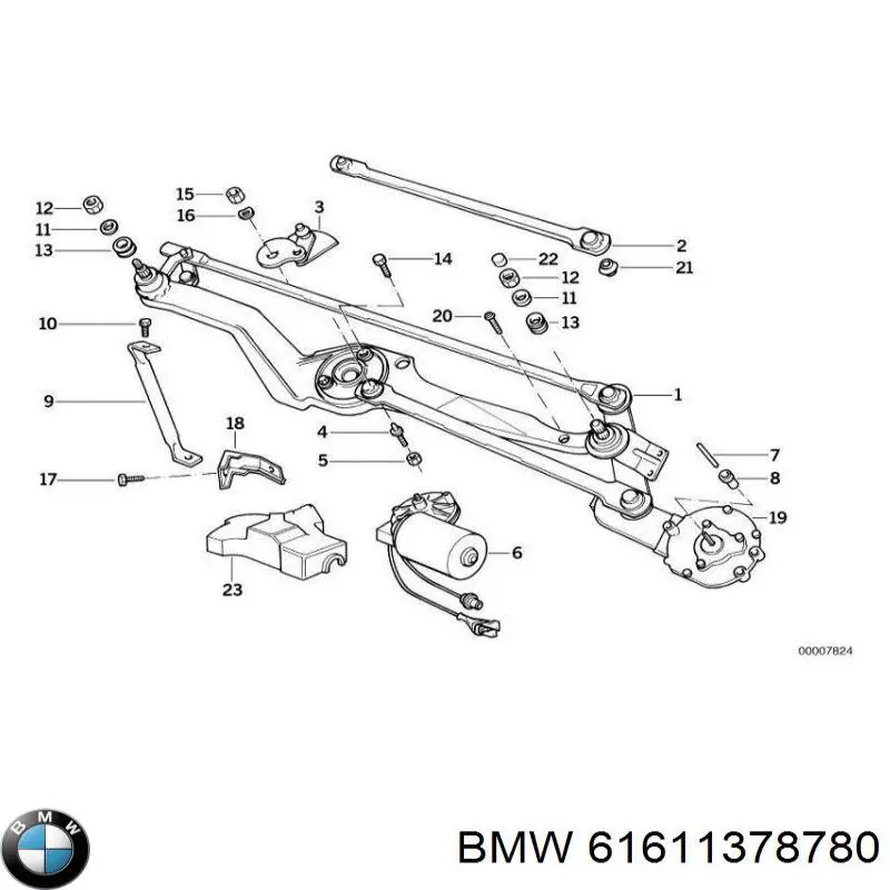 Трапеция щеток лобового стекла BMW 7 седан (E32) (1986 - 1994) цена, от 101.36 USD