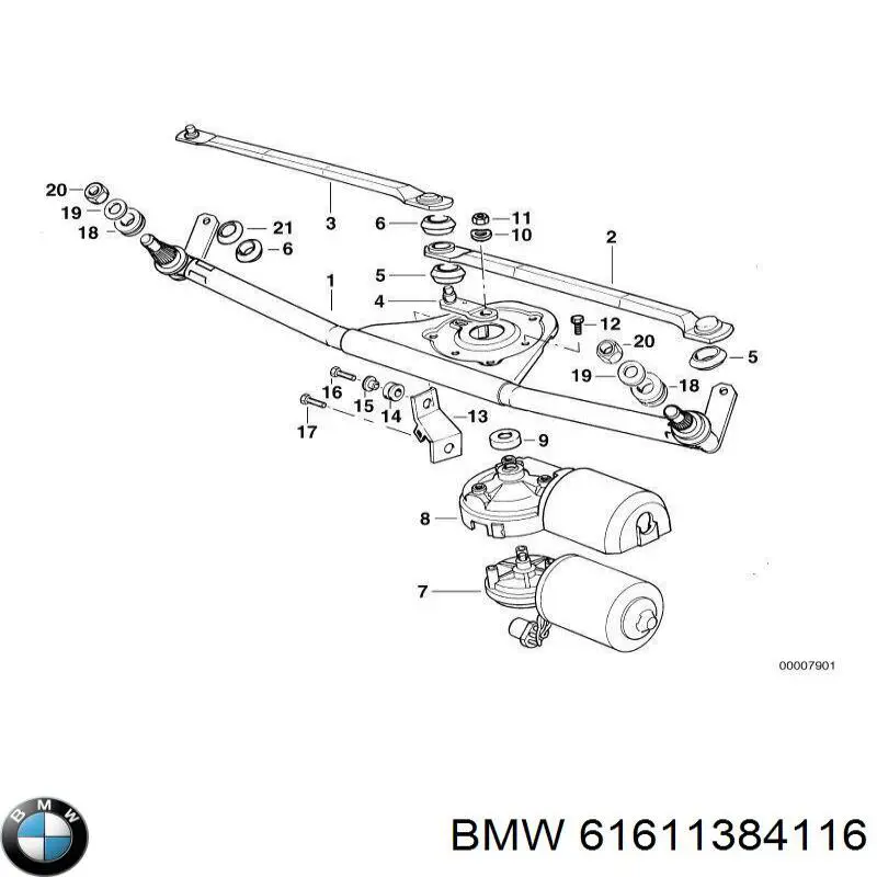 Biela motriz, varillaje lavaparabirsas 61611384116 BMW