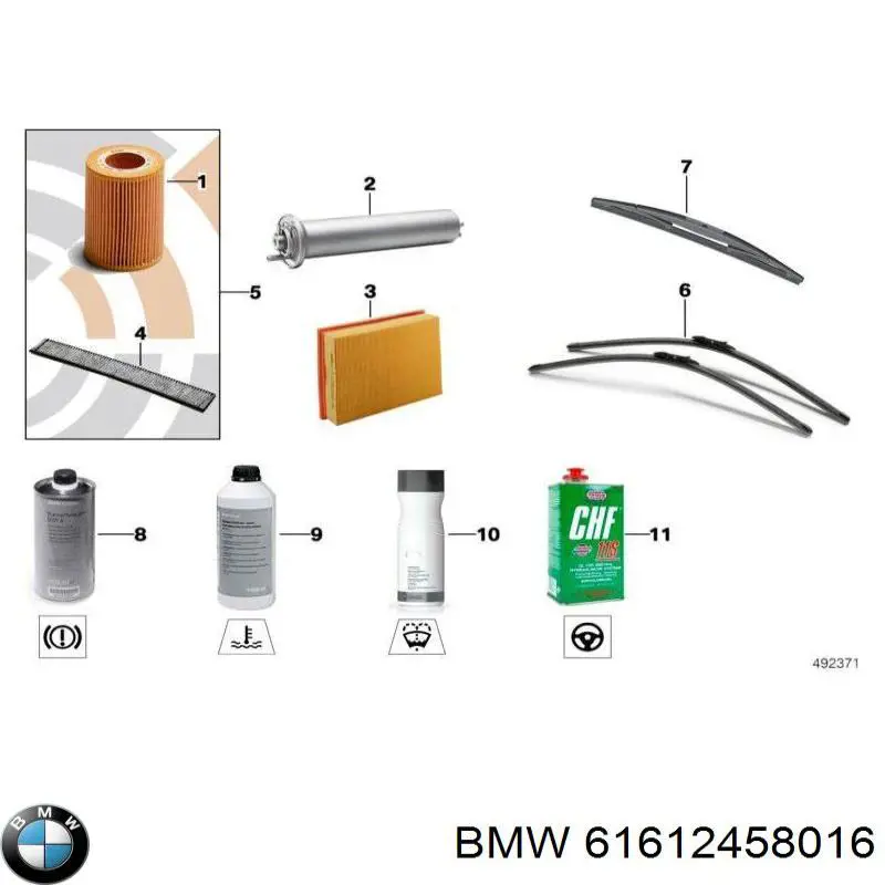  BMW 61612458016 цена, от 31.29 USD