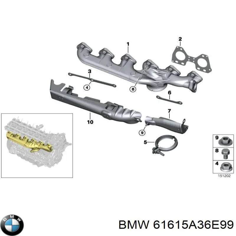  BMW 61615A36E99 цена, от 96.05 USD