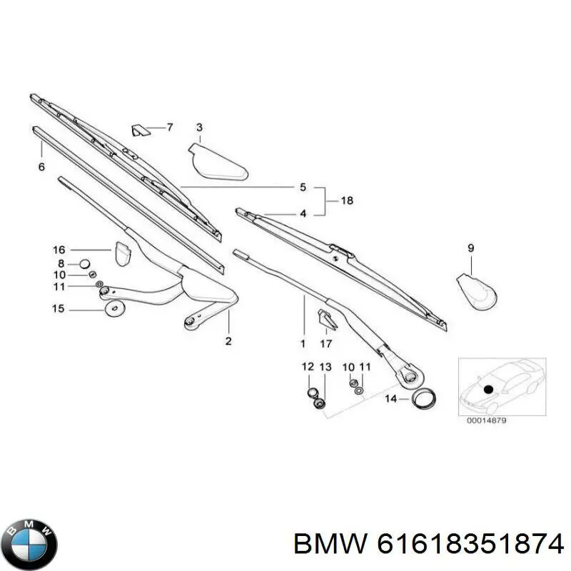  BMW 61618351874 цена, от 5.57 USD