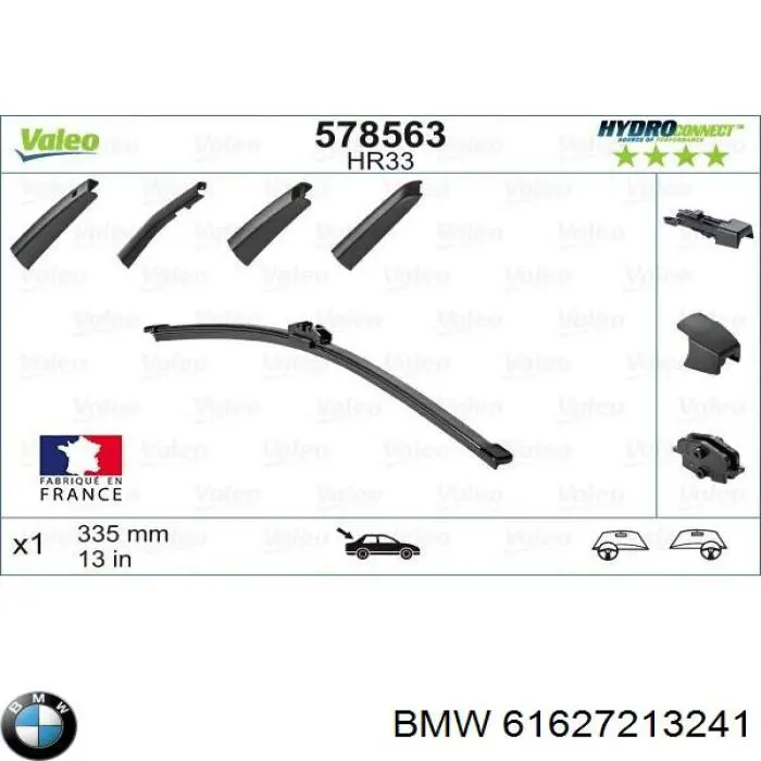 Купить 61627213241 BMW Дворник стеклоочистителя задний