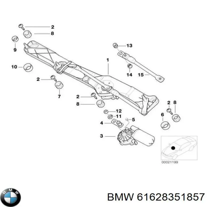 61628351857 BMW Трапеция стеклоочистителя