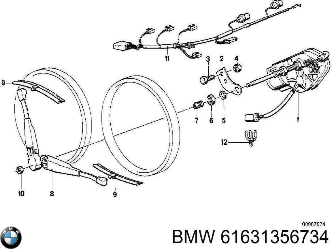 Щетки стеклоочистителя 61631356734 BMW