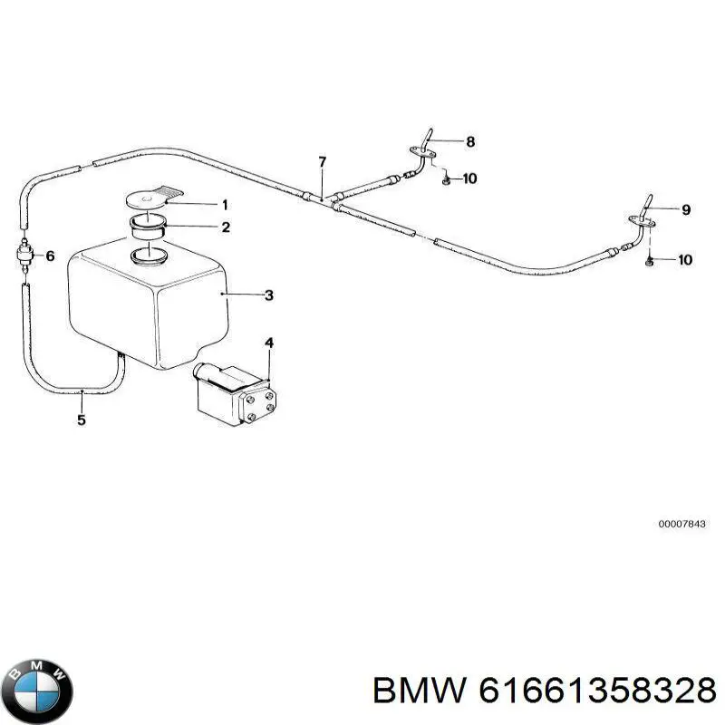 Насос-мотор омывателя стекла переднего BMW 61661358328