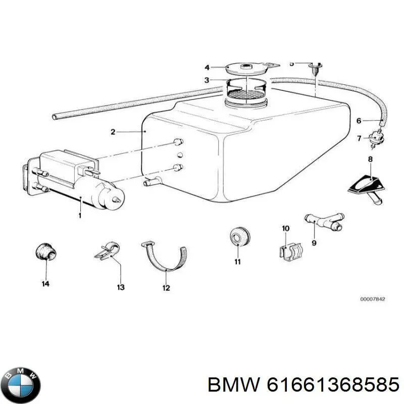 Купить 61661368585 BMW Моторчик омывателя переднего стекла