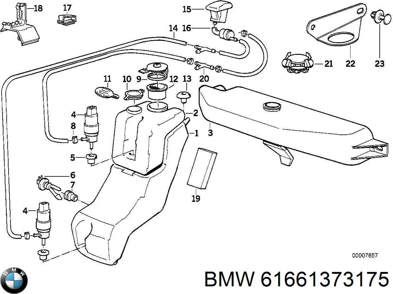 Крышка бачка омывателя 61661373175 BMW