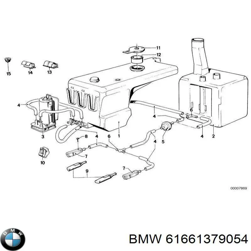 61661379054 BMW tampa de tanque de fluido para lavador