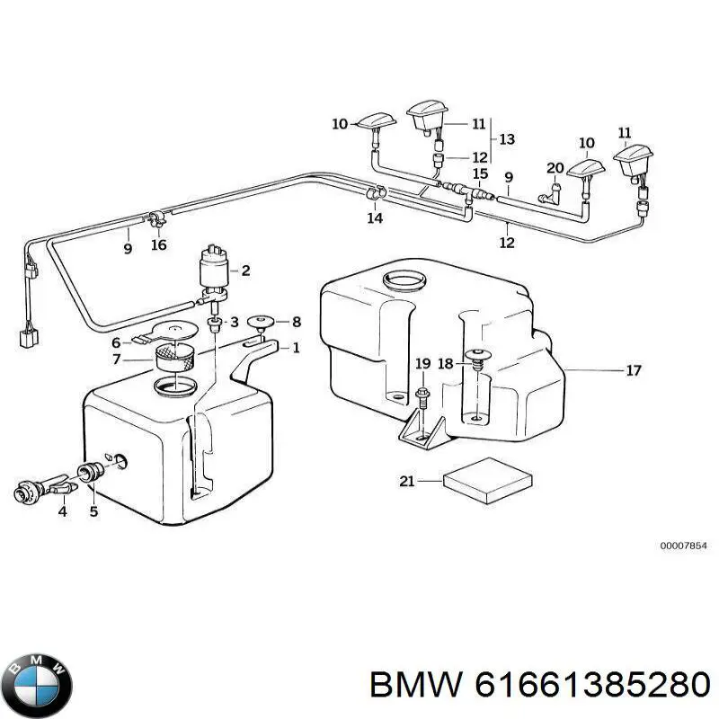 Осушитель кондиционера 61661385280 BMW