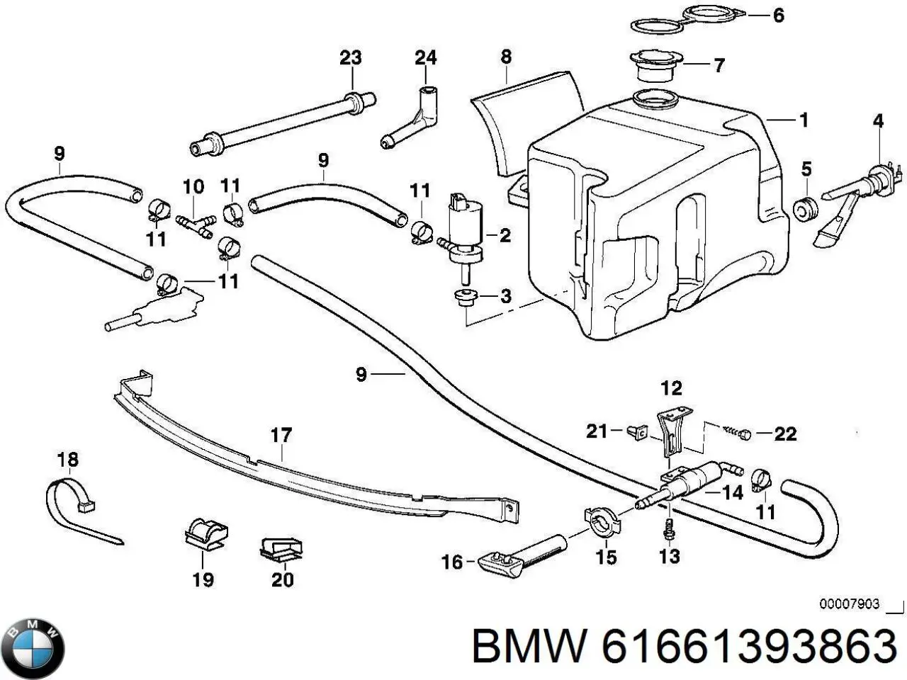 Опора амортизатора заднего 61661393863 BMW