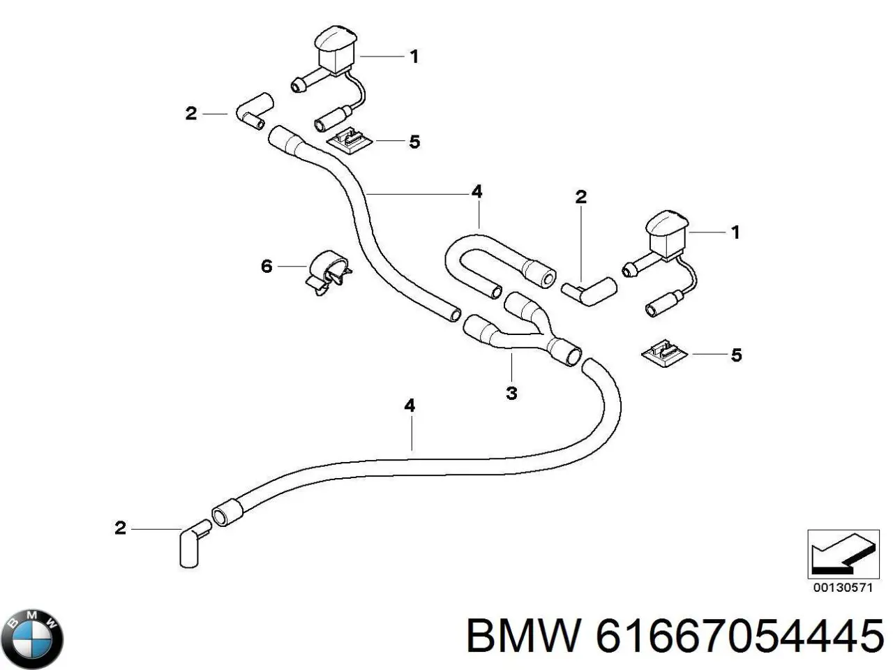 Форсунки стеклоомывателя BMW 61667054445 цена, от 28.28 USD