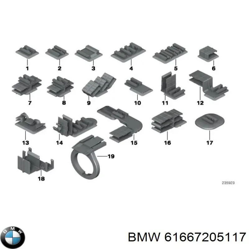 Tobera de agua regadora, lavado de parabrisas 61667205117 BMW