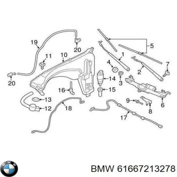 7213278 BMW горловина бачка омывателя