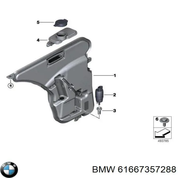 Крышка бака омывателя BMW 61667357288 цена, от 6.35 USD