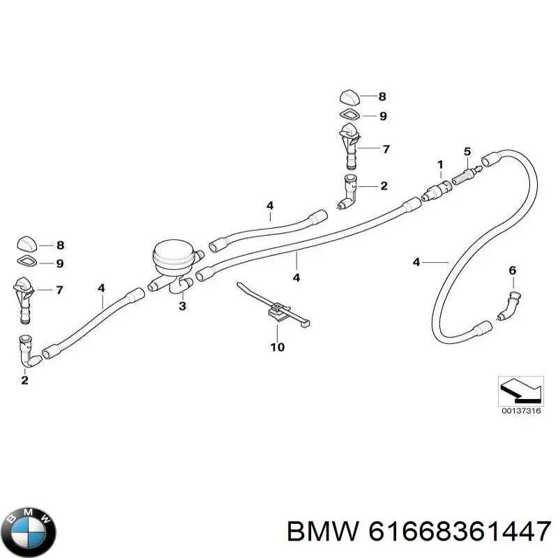 Опора амортизатора заднего 61668361447 BMW