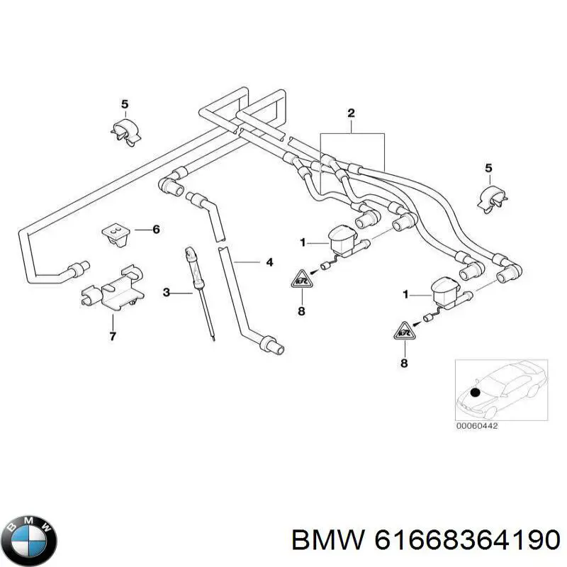  BMW 61668364190 цена, от 7.28 USD